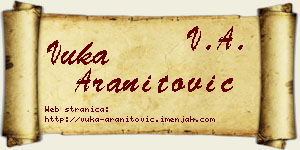 Vuka Aranitović vizit kartica
